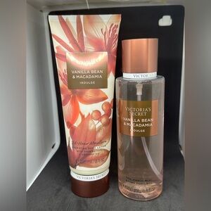 🆕 Victoria's Secret Vanilla Bean & Macadamia body lotion & mist Duo ✨new sealed✨